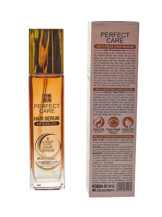 Ser par Perfect Care Ultimate Gloss Argan Oil Hair Serum 120ml cu Ulei de Argan si Vitamina E – anti-frizz 48H, anti-cadere, protectie termica, stralucire [4]