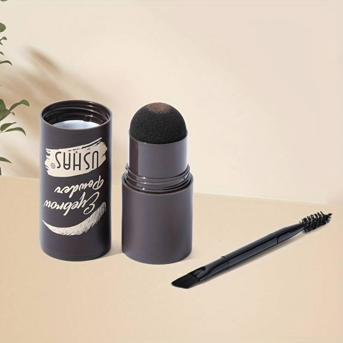 Kit pentru sprancene cu stampila, sabloane si pensula, Nuanta 02 [3]