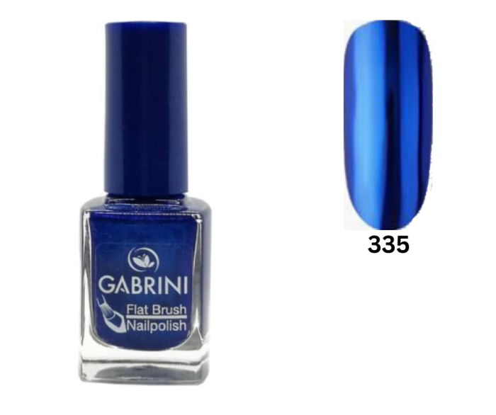 Lac de unghii Albastu Metalizat, Gabrini, Flat Brush Nailpolish 335, 12ml [1]