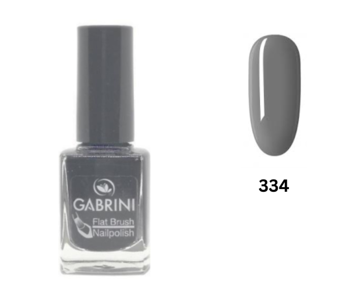 Lac de unghii Gri, Gabrini, Flat Brush Nailpolish 334, 12ml [1]