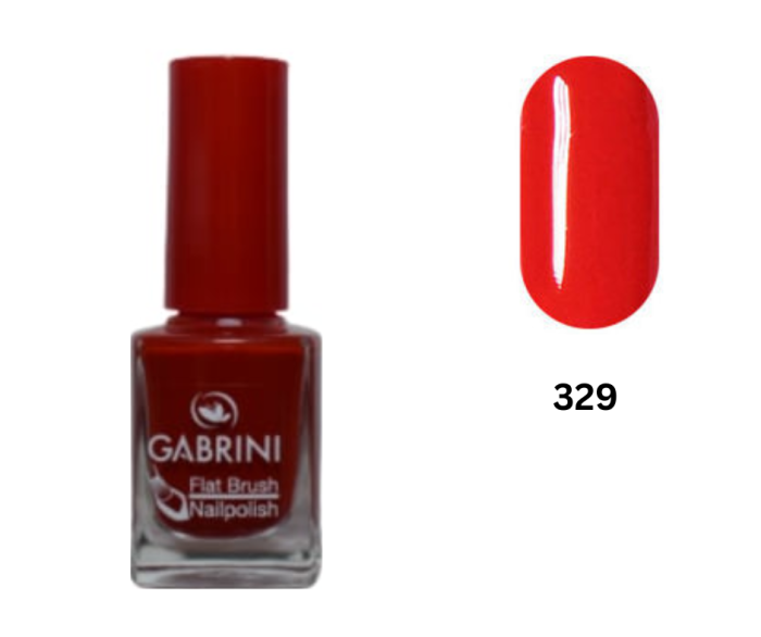 Lac de unghii Rosu, Gabrini, Flat Brush Nailpolish 329, 12ml [1]