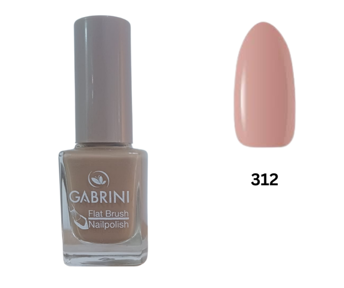 Lac de unghii Maro deschis, Gabrini, Flat Brush Nailpolish 312, 12ml [1]