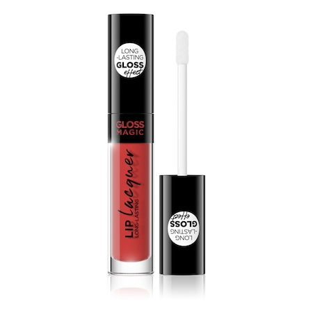 Luciu de buze Lip Lacquer Magic Gloss Long Lasting, 09 Vibrant Red-Rose, Eveline Cosmetics,  4.5 ml [3]
