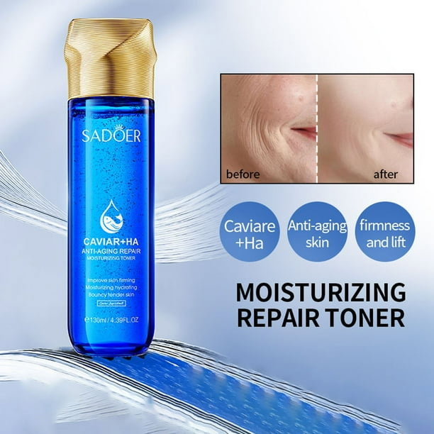 Loțiune Tonică Facială cu Acid Hialuronic și Caviar, Antirid și Iluminatoare, SADOER , 130ml [4]