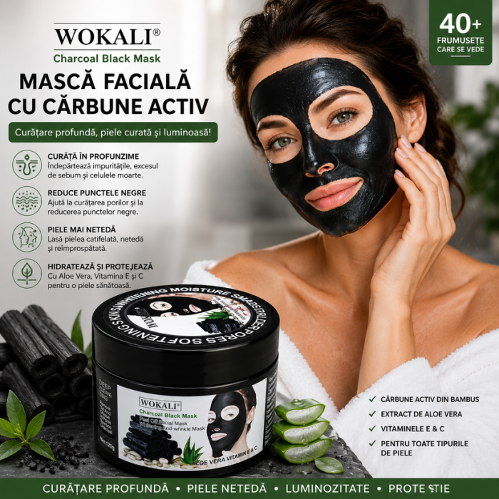 Mască de Față Peel-Off Antirid, Iluminatoare si pentru Curățarea Tenului, cu Aloe Vera, Vitamina C si  E, 300g [3]