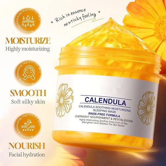 Mască Hidratantă de Noapte cu Gălbenele, Calendula, Sadoer, 150g [4]