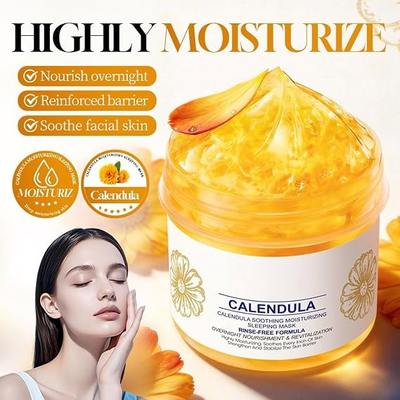 Mască Hidratantă de Noapte cu Gălbenele, Calendula, Sadoer, 150g [6]