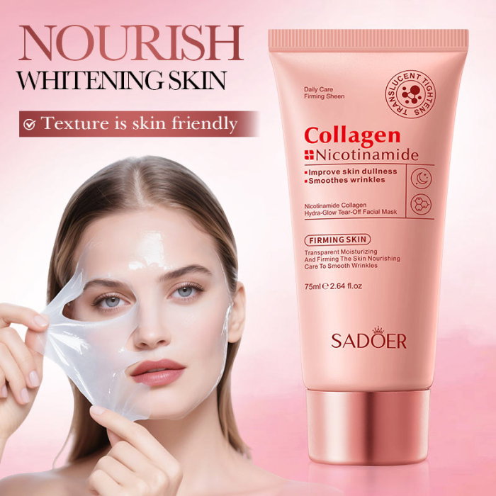 Masca Peel Off cu Nicotinamide si Colagen, Iluminare si Antirid si Curatare, Sadoer,75 ml [6]