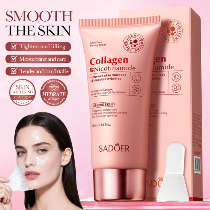 Masca Peel Off cu Nicotinamide si Colagen, Iluminare si Antirid si Curatare, Sadoer,75 ml [8]