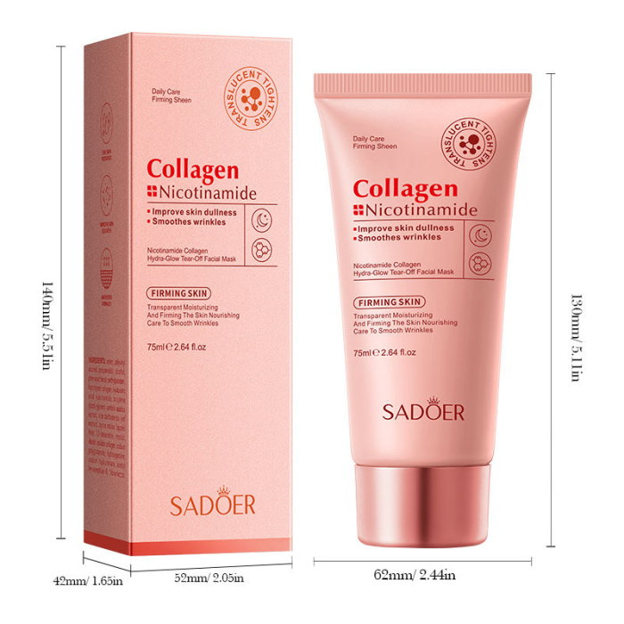 Masca Peel Off cu Nicotinamide si Colagen, Iluminare si Antirid si Curatare, Sadoer,75 ml [7]