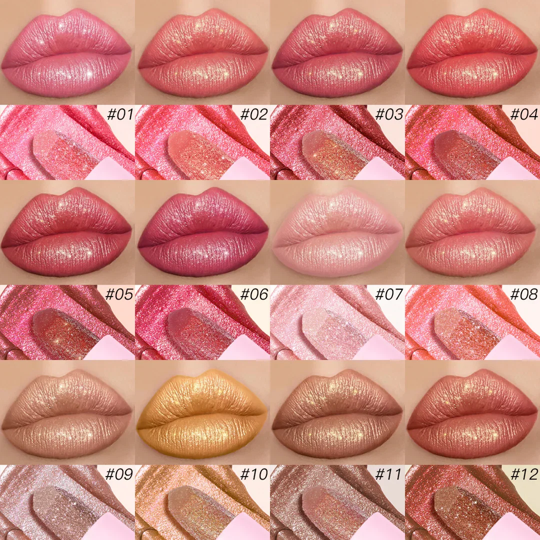 Ruj cu Sclipici, Metalic Lipstick, USHAS [6]