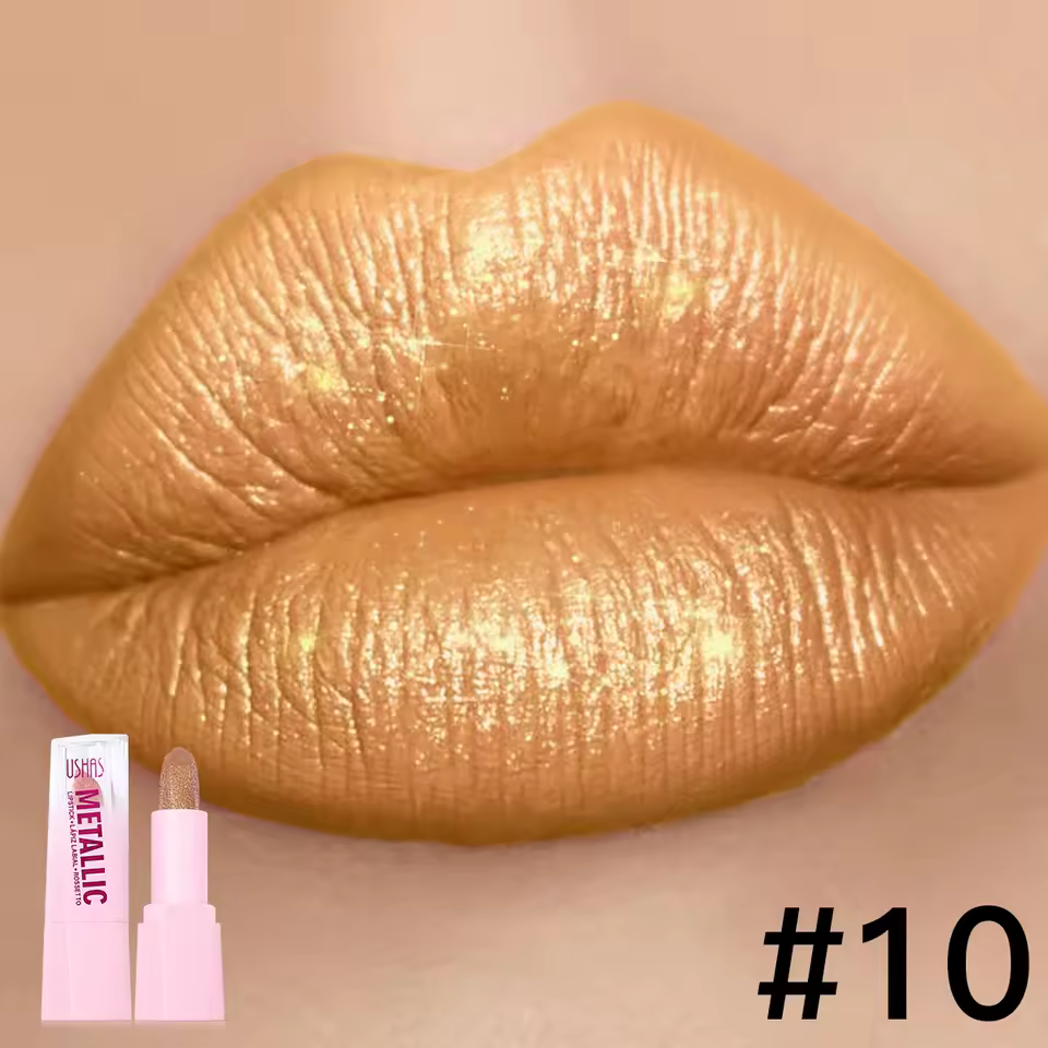 Ruj cu Sclipici, Metalic Lipstick, USHAS [2]