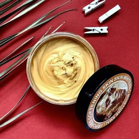 Mască de Față Peel-Off Antirid, Iluminatoare si pentru Curățarea Tenului, cu Extract de Melc si Aur 24K, 300g [2]