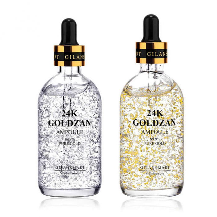 Pachet Promo - Ser Antirid cu Foite Aur 24K si Acid Hialuronic si Ser Antirid cu Foite Platina 24K si Acid Hialuronic, 2*100ml [3]