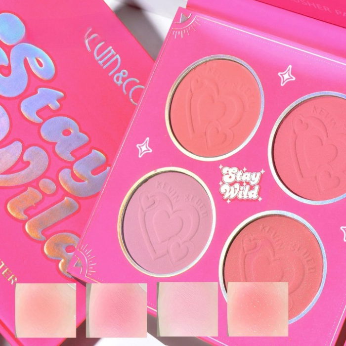 Paleta Blush, 4 Nuante Fard Obraz , Pigmentate, KEVIN & COCO [2]