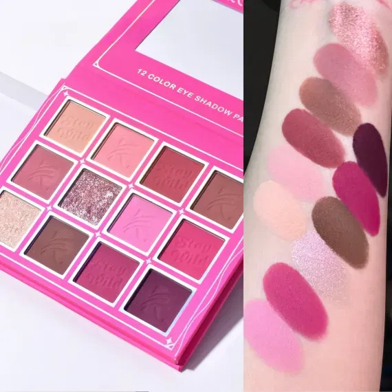 Paleta farduri cu 12 culori pigmentate, mate si sidefate, Stay Wild, KEVIN & COCO [4]