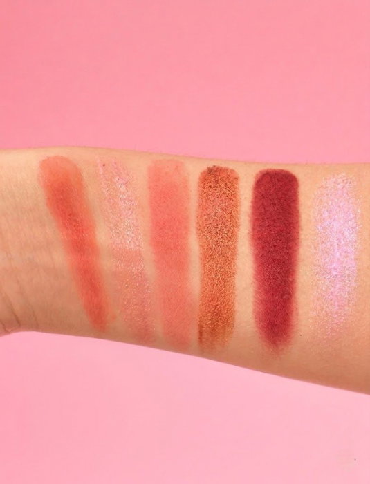 Paleta Farduri Rose cu 9 Culori Pigmentate, Mate si Sidefate, KEVIN & COCO, Varianta A [2]