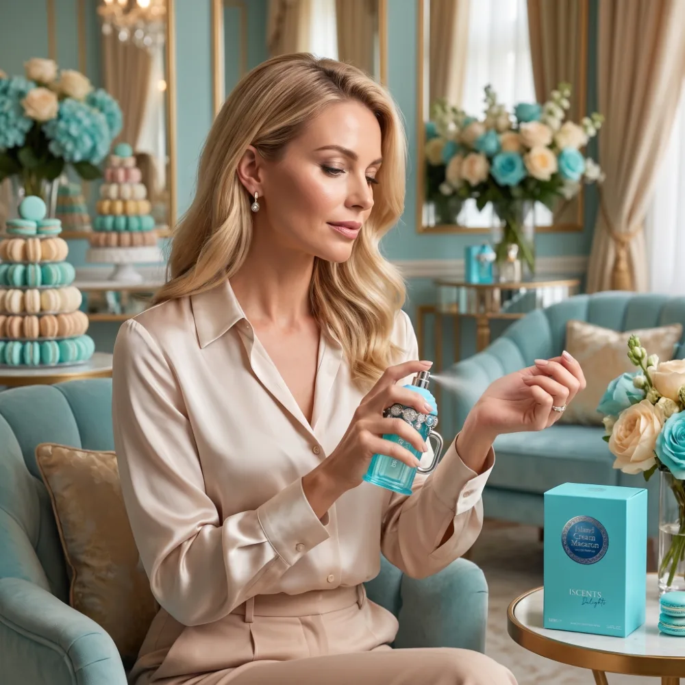 Parfum Arabesc Dama ISCENTS Island Cream Macaron Eau de Parfum 100ml Dupe Armaf Island Bliss [7]