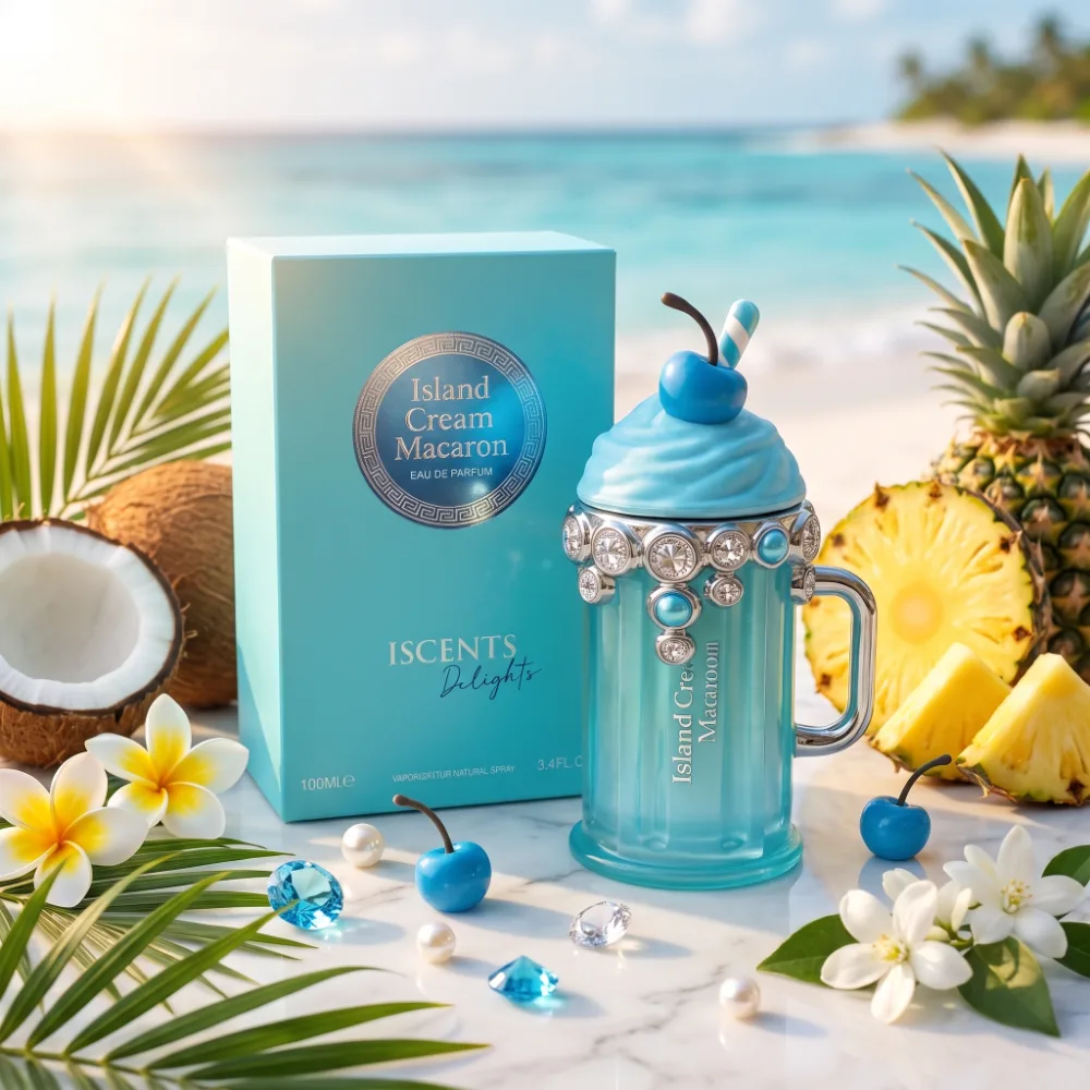 Parfum Arabesc Dama ISCENTS Island Cream Macaron Eau de Parfum 100ml Dupe Armaf Island Bliss [3]