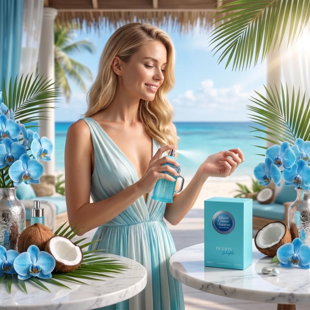 Parfum Arabesc Dama ISCENTS Island Cream Macaron Eau de Parfum 100ml Dupe Armaf Island Bliss [4]
