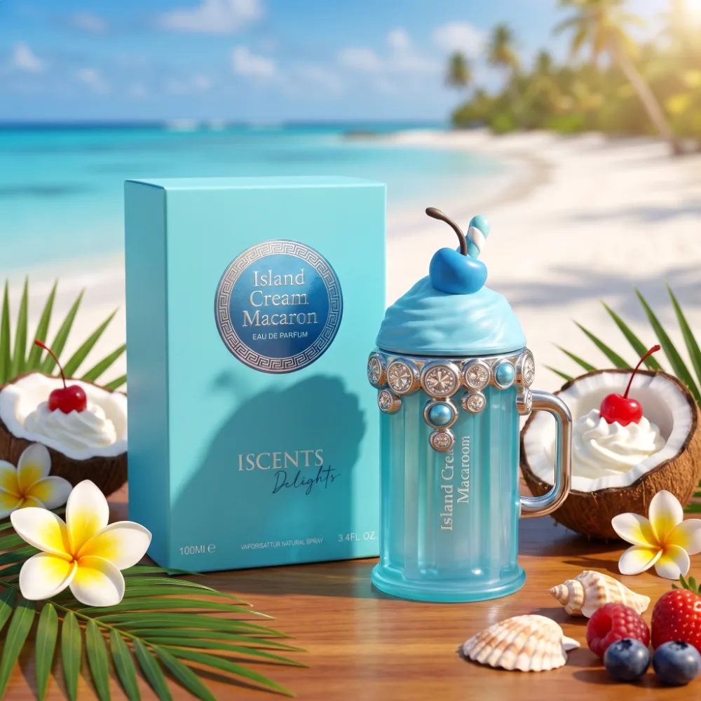 Parfum Arabesc Dama ISCENTS Island Cream Macaron Eau de Parfum 100ml Dupe Armaf Island Bliss [8]