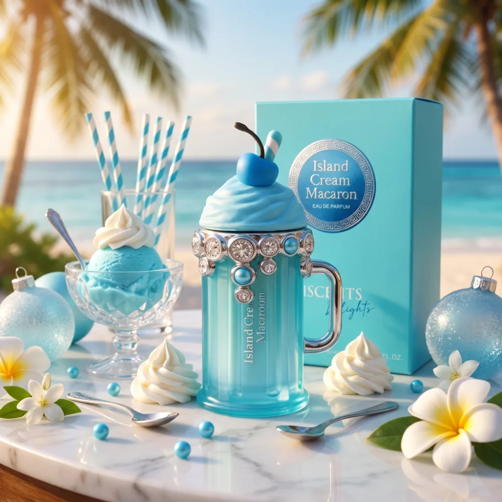 Parfum Arabesc Dama ISCENTS Island Cream Macaron Eau de Parfum 100ml Dupe Armaf Island Bliss [9]