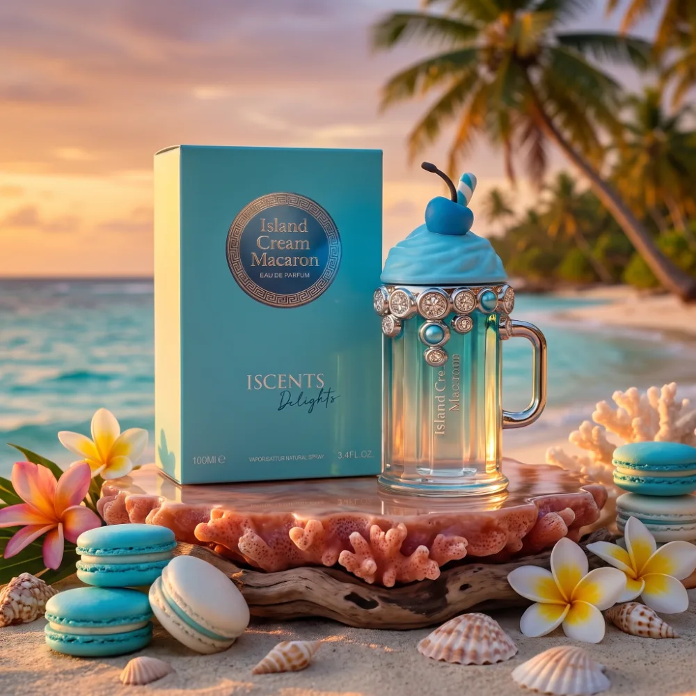 Parfum Arabesc Dama ISCENTS Island Cream Macaron Eau de Parfum 100ml Dupe Armaf Island Bliss [6]