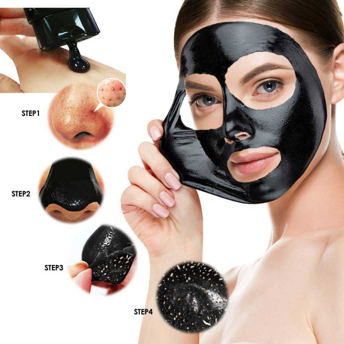 Mască peel-off neagră Charcoal Black Mask Wokali 300g – curățare profundă, îndepărtare puncte negre și efect iluminator antirid [5]