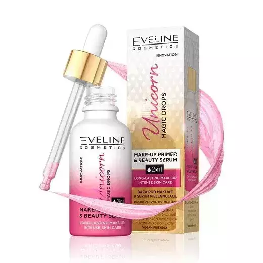 Primer Unicorn 2 in 1 Magic Drops Make-up Primer si Beauty Serum, Eveline Cosmetics [2]