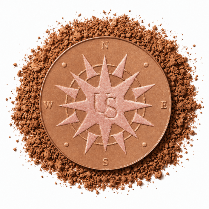 Pudră Bronzantă, Bronzer și Shimmer, Natural, Textură Fină, USHAS, 14g, 01 [3]
