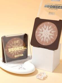Pudră Bronzantă, Bronzer și Shimmer, Natural, Textură Fină, USHAS, 14g, 01 [5]