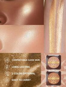 Pudră Bronzantă, Bronzer și Shimmer, Natural, Textură Fină, USHAS, 14g, 01 [7]