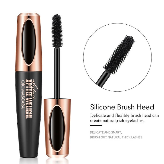 Rimel 4D pentru Alungire si Curbare, Black Mascara, 10 g, QIC [4]