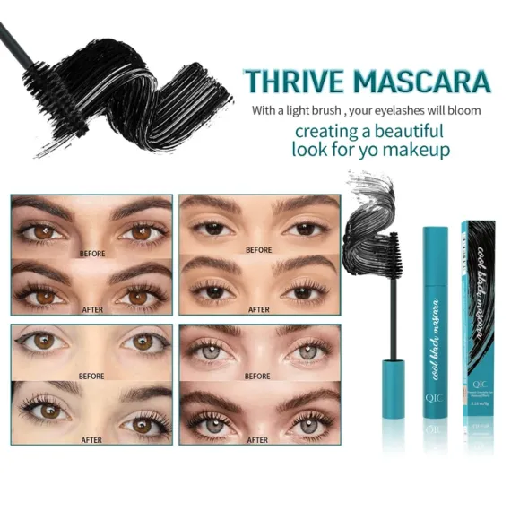 Rimel QIC pentru Alungire si Curbare, Waterproof Black Mascara, 8g [2]