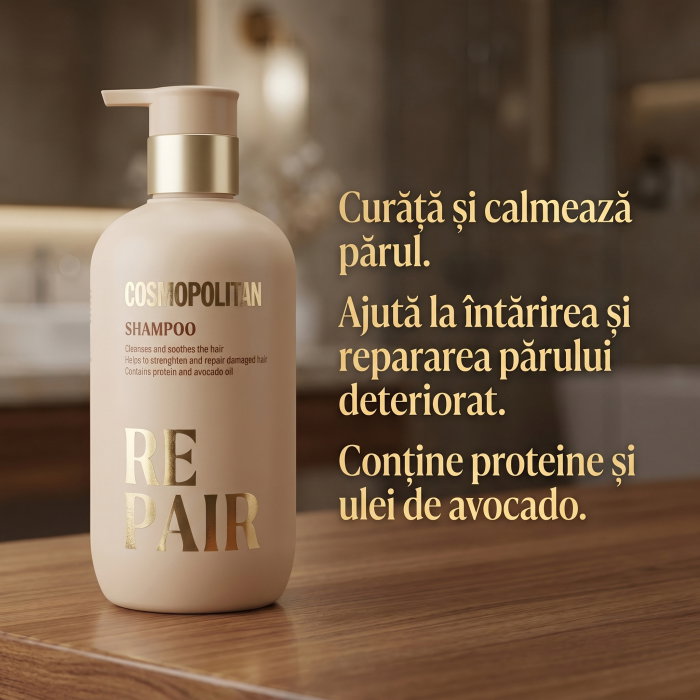 Sampon pentru Regenerare, cu Avocado si Proteine, Cosmopolitan, 400 ml [4]