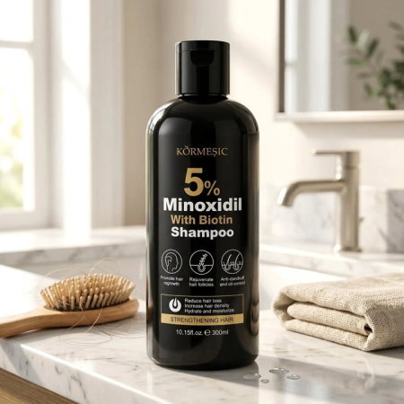 Șampon cu 5% Minoxidil și Biotină, pentru Creșterea Părului și Curățare Intensă, Kormesic, 300ml [3]