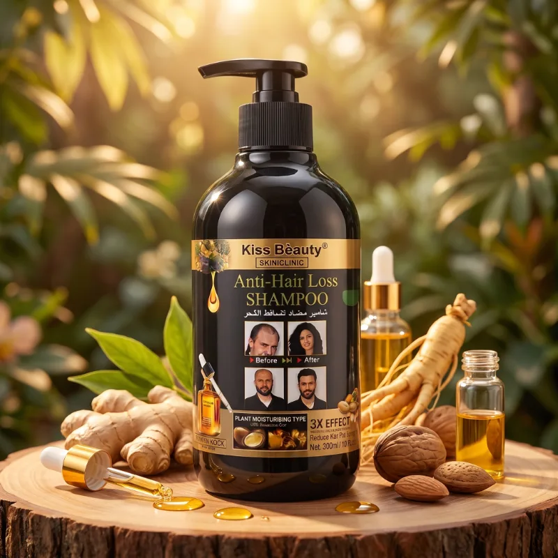 Șampon Anti-Hair Loss cu Ginseng Kiss Beauty 300ml – triplu efect împotriva căderii și pentru regenerarea părului [7]