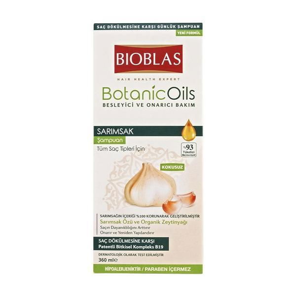 Sampon cu Usturoi, Impotriva Caderii Parului, Bioblas Botanic Oils, 360 ml [1]