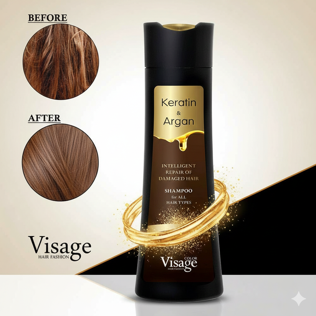 Sampon pentru Par Deteriorat, Olive & Macadamia, Reparare intensa, Visage, 400ml [2]