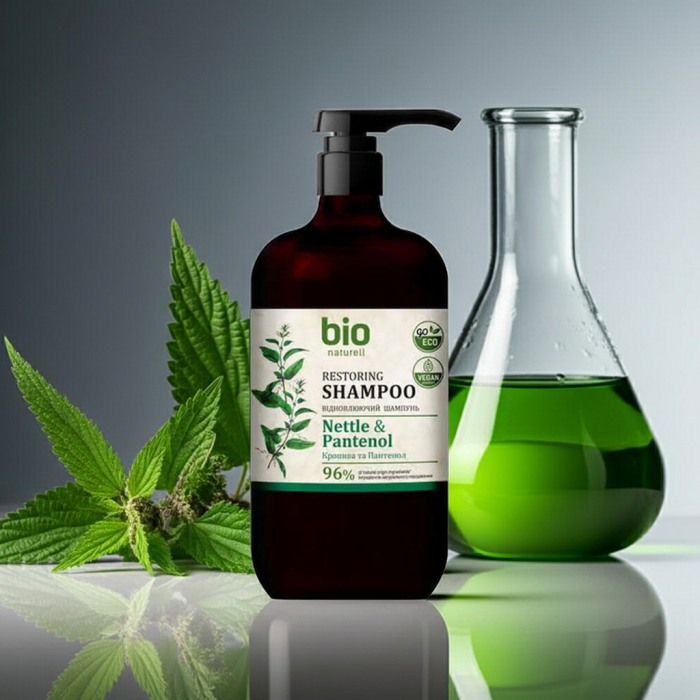 Sampon pentru regenerarea parului, cu Extract de Urzica si Pantenol, Bio Naturell, 946ml [2]