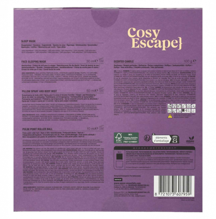 Set Cadou pentru ingrijiriea tenului, Mask Kit Cosy Escape, Sence [2]