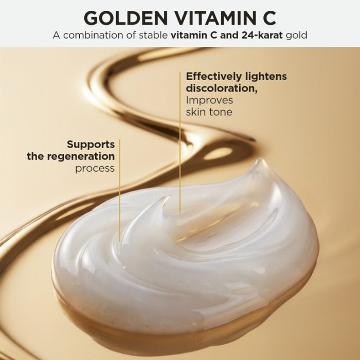 Ser Antirid Eveline Gold Vitamin C 24K Super Lifting cu Particule Aur și Manuka - 30ml [6]