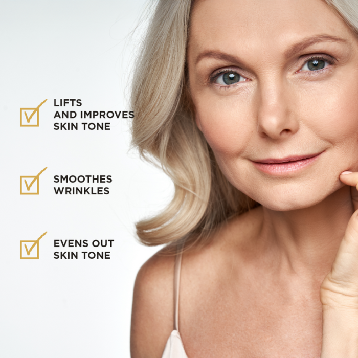 Ser Antirid Eveline Gold Vitamin C 24K Super Lifting cu Particule Aur și Manuka - 30ml [2]