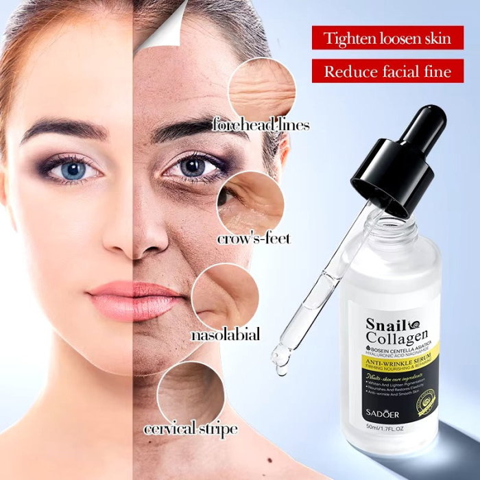 Ser Antirid si Hidratant cu Extract de Melc si Collagen, Sadoer, 50ml [2]