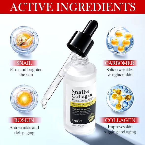 Ser Antirid si Hidratant cu Extract de Melc si Collagen, Sadoer, 50ml [3]
