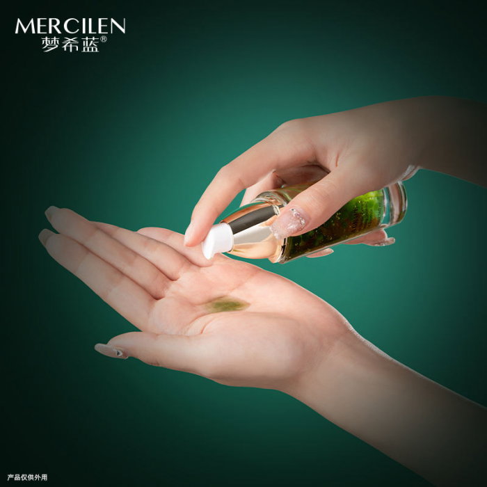 Ser Mercilen Sea Grape Collagen 45ml – Extract Dublu Struguri de Mare, Colagen Tip III, flacon sticla cu capsule verzi si capac auriu premium [7]