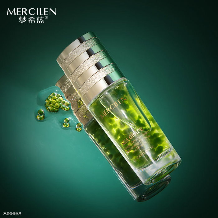 Ser Mercilen Sea Grape Collagen 45ml – Extract Dublu Struguri de Mare, Colagen Tip III, flacon sticla cu capsule verzi si capac auriu premium [8]