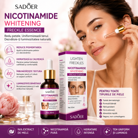 Ser Facial cu Nicotinamide pentru Pete Pigmentare si Post-Acneice, Sadoer, 30ml [2]