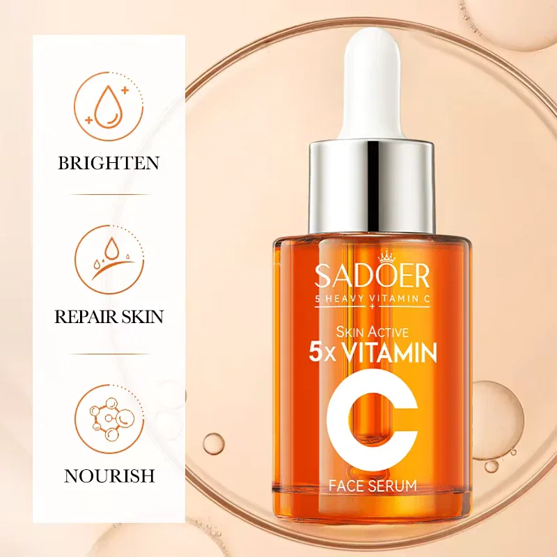 Ser Iluminator și Hidrantant, cu 5x Vitamina C și Niacinamide, Sadoer, 30ml [4]