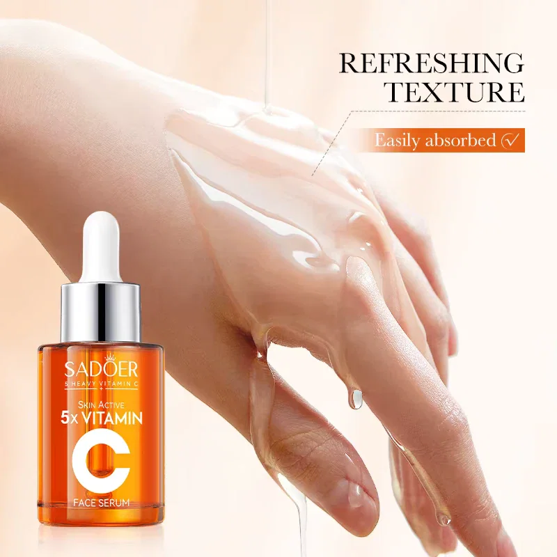 Ser Iluminator și Hidrantant, cu 5x Vitamina C și Niacinamide, Sadoer, 30ml [5]